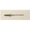 Image 4 : Japanese Naval style WWII era dagger and  sheath, wire wrapped rayskin grip, brass  mounts, in overa