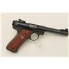 Image 2 : Ruger MK II Target semi-automatic pistol,  .22LR caliber, 5.5” barrel, blued finish,  checkered thum