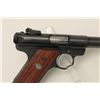 Image 3 : Ruger MK II Target semi-automatic pistol,  .22LR caliber, 5.5” barrel, blued finish,  checkered thum