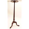 Fancy pedestal or plant stand with carved  legs. Shows use, small chips, old repair to  one foot, et
