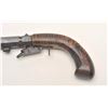 Image 1 : Underhammer American percussion pistol, .32  caliber, 7” barrel, blued finish, wood grips,  missing 