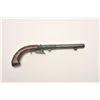 Image 5 : Underhammer American percussion pistol, .32  caliber, 7” barrel, blued finish, wood grips,  missing 