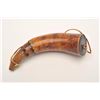 Image 3 : American 18th Century carved powder horn,  approximately 10” overall with wood base plug  showing a 