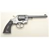 Image 2 : Colt Army Special DA revolver, .38 caliber,   6” barrel, blued finish, checkered black hard   rubber