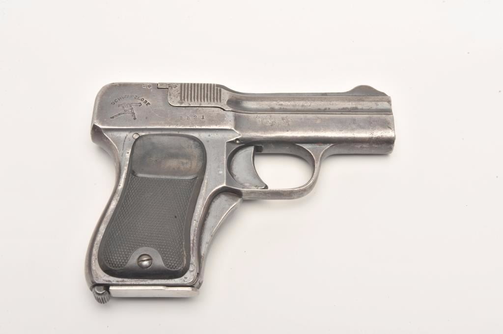 A.W. Schwarzlose blowforward semiautomatic pistol, with machine gun