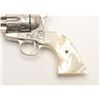Image 6 : Colt SAA revolver, engraved, .45 caliber,  4.75” barrel, nickel finish, later raised  carved pearl g