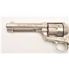 Image 3 : Engraved Colt SAA revolver, .45 caliber,  4.75” barrel, old re-nickel finish, two-piece  pearl grips