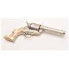 Image 7 : Engraved Colt SAA revolver, .45 caliber,  4.75” barrel, old re-nickel finish, two-piece  pearl grips