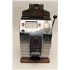 Image 1 : Bronze chief by Jennings .05 cent slot  machine with key and cash box. Good to very  good condition.