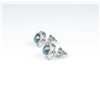 Image 3 : Dazzling ladies earrings featuring two round  color treated blue diamonds weighing 1.00  carat each 