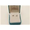 Image 2 : One pair of diamond studs in 14k white gold,  diamonds weighing approx. 0.90ct Color G  clarity VS 2