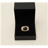 Image 4 : One men’s ring in 14k yellow gold set with a  5.7ct round brilliant cut black diamond and 2  side wh