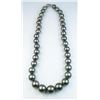 Image 1 : Important Natural Tahitian South Sea Pearl  necklace  graduating from 10.00 MM to 14.00  MM in diame