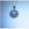 Image 1 : Very important ladies necklace featuring an  excellent six ray Natural(NO Treatment) Star  Sapphire 