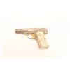Image 1 : Browning semi-automatic pistol, .380 caliber,  factory engraved in Renaissance pattern;  simulated p