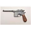 Image 1 : Mauser Broomhandle semi-automatic pistol,  7.65mm caliber, 5.5” barrel, blued finish,  wood grips, l
