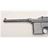Image 3 : Mauser Broomhandle semi-automatic pistol,  7.65mm caliber, 5.5” barrel, blued finish,  wood grips, l