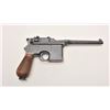 Image 5 : Mauser Broomhandle semi-automatic pistol,  7.65mm caliber, 5.5” barrel, blued finish,  wood grips, l