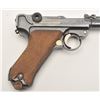 Image 12 : German 1917 DWM Artillery Model Luger  semi-automatic pistol, 9mm caliber, 8”  barrel, military blue
