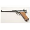 Image 15 : German 1917 DWM Artillery Model Luger  semi-automatic pistol, 9mm caliber, 8”  barrel, military blue