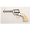 Image 3 : Colt SAA revolver, .41 Colt caliber, 4.75”  barrel, old re-finished nickel, stag or bone  grips, S/N