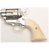 Image 4 : Colt SAA revolver, .41 Colt caliber, 4.75”  barrel, old re-finished nickel, stag or bone  grips, S/N