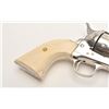 Image 9 : Colt SAA revolver, .41 Colt caliber, 4.75”  barrel, old re-finished nickel, stag or bone  grips, S/N