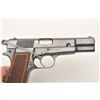 Image 5 : Early Browning High Power semi-automatic  pistol, 9mm caliber, 4.5” barrel, blued  finish, checkered