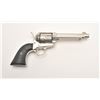 Image 4 : Colt SAA revolver, .44-40 caliber, 5.5”  barrel, re-finished nickel, checkered black  hard rubber gr