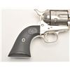 Image 5 : Colt SAA revolver, .44-40 caliber, 5.5”  barrel, re-finished nickel, checkered black  hard rubber gr