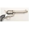 Image 7 : Colt SAA revolver, .44-40 caliber, 5.5”  barrel, re-finished nickel, checkered black  hard rubber gr