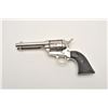 Image 10 : Colt SAA revolver, rare .32 Colt caliber,  4.75” barrel, nickel finish, checkered hard  rubber grips