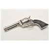 Image 4 : Colt SAA revolver, rare .32 Colt caliber,  4.75” barrel, nickel finish, checkered hard  rubber grips