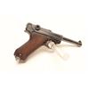 Image 1 : Luger by DWM semi-automatic pistol, 9mm  caliber, 4” barrel, military blued finish,  checkered wood 