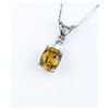 Image 2 : Very high quality ladies pendant set with an  extra fine Yellow/Orange sapphire weighing  2.20 carat