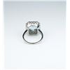 Image 2 : High quality Vintage design ring featuring a  fine Aquamarine weighing over 4.00 carats and  surroun