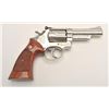 Image 1 : Smith & Wesson Model 19-3 DA revolver, .357  Magnum caliber, 4” barrel, nickel finish,  checkered wo