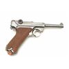 Image 3 : German Luger semi-automatic pistol, .30  Commercial caliber, 3.75” barrel, blued  finish, checkered 