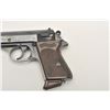 Image 1 : Walther Model PPK semi-automatic pistol, 9mm  kurz caliber, 3.5” barrel, blued finish,  checkered br