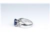 Image 3 : Nice ladies ring featuring an oval Sapphire  weighing approx. 4.00 carats and 8 side  diamonds set i