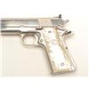 Image 15 : Colt Ace semi-automatic pistol, .22LR   caliber, 5” barrel, polished nickel finish,   faux pearl Col