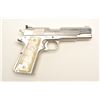 Image 7 : Colt Ace semi-automatic pistol, .22LR   caliber, 5” barrel, polished nickel finish,   faux pearl Col