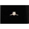 Image 1 : Approx. 1.12 Diamond Solitaire estimated at  G-H color, S-I Clarity, in Platinum with  small side Di