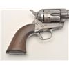 Image 5 : Colt SAA revolver, .45 caliber, 4.75” barrel  (later barrel, ca. 1920s-30s), blued finish,  wood gri