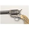 Image 2 : Colt SAA revolver, .32 W.C.F. caliber, 4.75”  barrel, blued finish, old raised carved ivory  grips, 