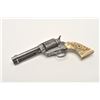 Image 4 : Colt SAA revolver, .32 W.C.F. caliber, 4.75”  barrel, blued finish, old raised carved ivory  grips, 
