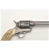 Image 6 : Colt SAA revolver, .32 W.C.F. caliber, 4.75”  barrel, blued finish, old raised carved ivory  grips, 