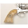 Colt SAA revolver, .38-40 caliber, 5.5”  barrel, re-nickel finish, scrimshaw stag  grips, S/N 290930