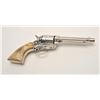 Image 4 : Colt SAA revolver, .38-40 caliber, 5.5”  barrel, re-nickel finish, scrimshaw stag  grips, S/N 290930