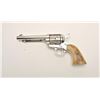 Image 5 : Colt SAA revolver, .38-40 caliber, 5.5”  barrel, re-nickel finish, scrimshaw stag  grips, S/N 290930